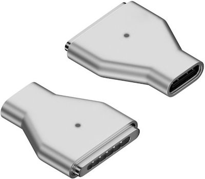 Powertech Conector pentru încărcător USB-C la Magsafe 3, argintiu