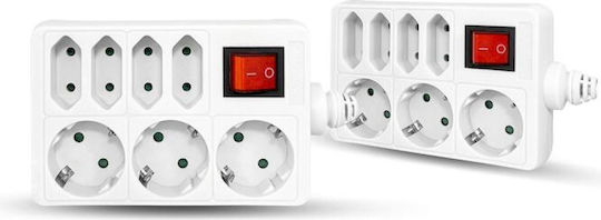 Geyer Power Strip 7 Positions with Switch and Cable 1.5m