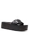 Damen Flache Sandalen in Schwarz Farbe