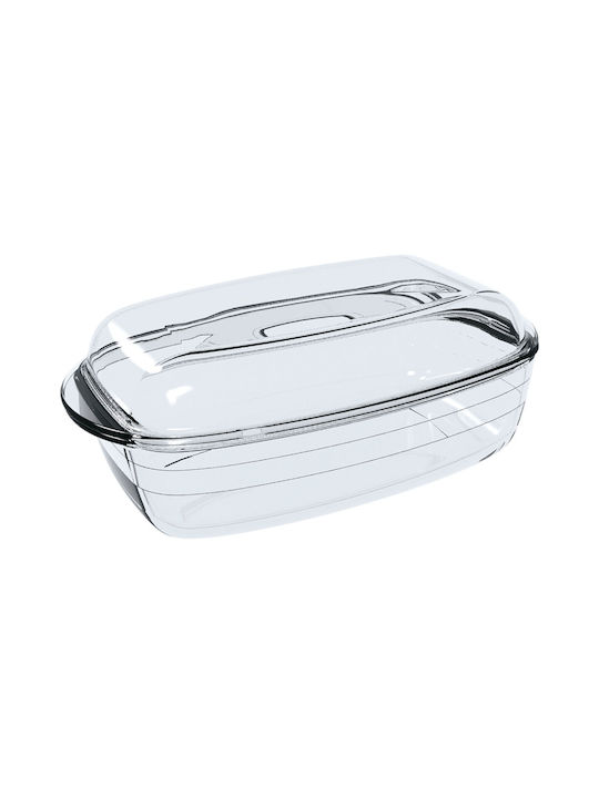 Ocuisine Glass Rectangular Heat-Resistant Cookware with Lid 3pcs