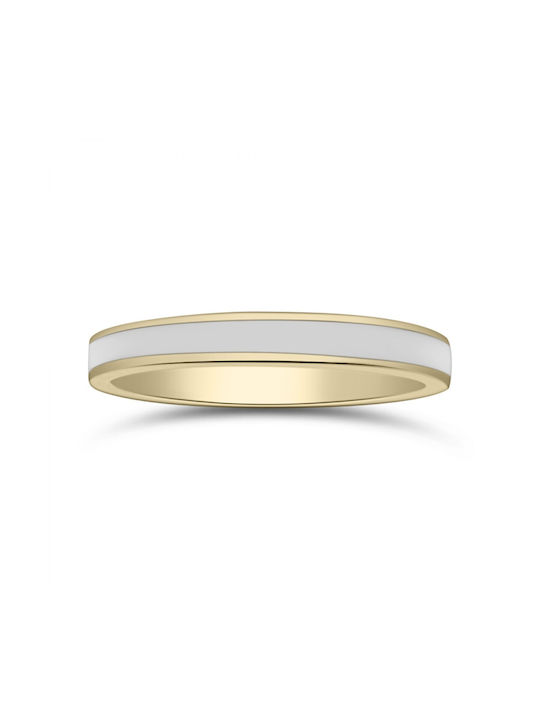 Chrilia Damen Ring mit Emaille aus Gold 9K