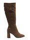 Mourtzi Suede Women's Boots with Zipper