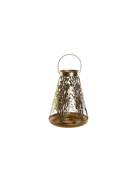 DKD Home Decor Metallic Lantern Gold 25x25x42cm