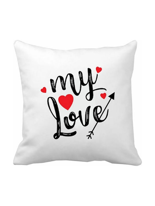 VOUR Μαξιλάρι Καναπέ My Love Λευκό 40x40εκ.
