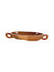 HomeMarkt Dekorative Schüssel Hölzernes Gelb 64x21.5x9cm 1Stück