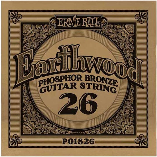 Ernie Ball Μονή Χορδή Phosphor Bronze Ακουστικής Κιθάρας 26"