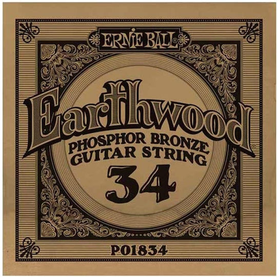 Ernie Ball Single Phosphor Bronze Acoustic Guitar String 34"