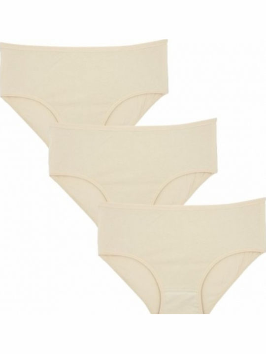 Onurel Βαμβακερά Women's Slip 3Pack Beige