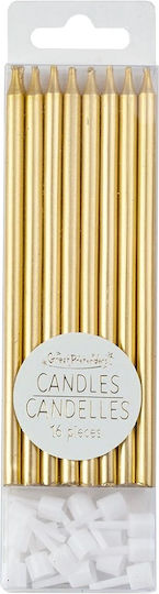 Great Pretenders Geburtstagskerze in Gold Farbe 16Stück 97701