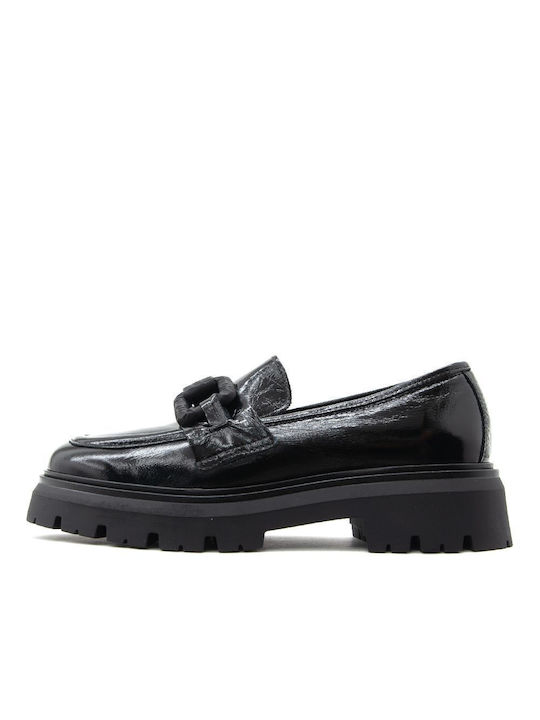 Gianluka Pisati Women's Patent Leather Moccasins Black