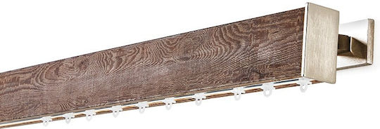 Anartisi Novel One-Way Wood Curtain Track Brown 300cm NOVEL-NL8