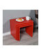 Set Zigon Rectangular Din Lemn Roșu 3 Buc M55xL40xH47cm
