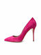 Mourtzi Suede Pointed Toe Stiletto Fuchsia High Heels