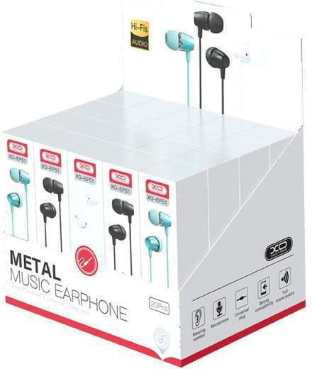 XO EP51 In-ear Handsfree Headphones with Connector 3.5mm 20τμχ