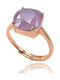 Single Stone with Rose Gold Plating