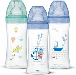 Dodie Set aus Plastikflaschen Gegen Koliken mit Silikonsauger 330ml 3Stück