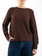 Erika Z Women's Long Sleeve Sweater Coffee