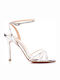 Leder Sandalen Silber