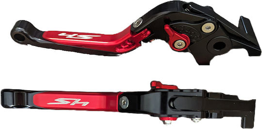 Innovaciones MS Set of Motorcycle Brake/Clutch Levers Flexible Adjustable Black FZX-022