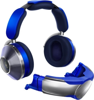 Dyson Zone WP01 Kabellos / Kabelgebunden Über Ohr Kopfhörer mit 50 Stunden Betriebszeit und Quick Charge Ultra Blue