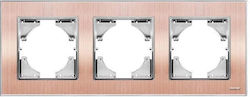 Lineme Hseries Schalterrahmen 3-fach Horizontal...