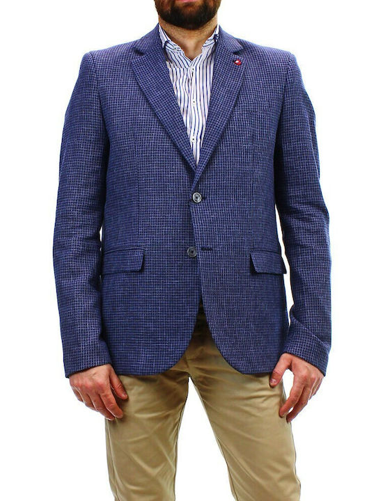 Premium Men's Suit Jacket Blue