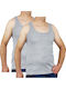 Herren Unterhemden ΓΚΡΙ 2Packung