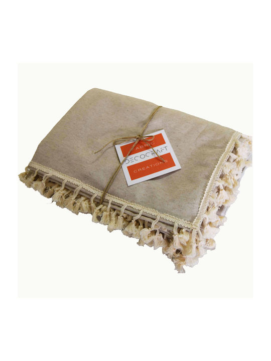 Decocraft Tablecloth Boho Beige 160x260cm