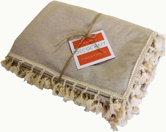Decocraft Tischtuch Boho Beige 160x260cm