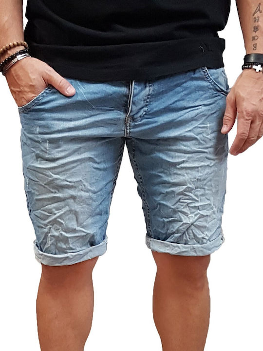 Senior Men's Shorts Jeans Light Blue