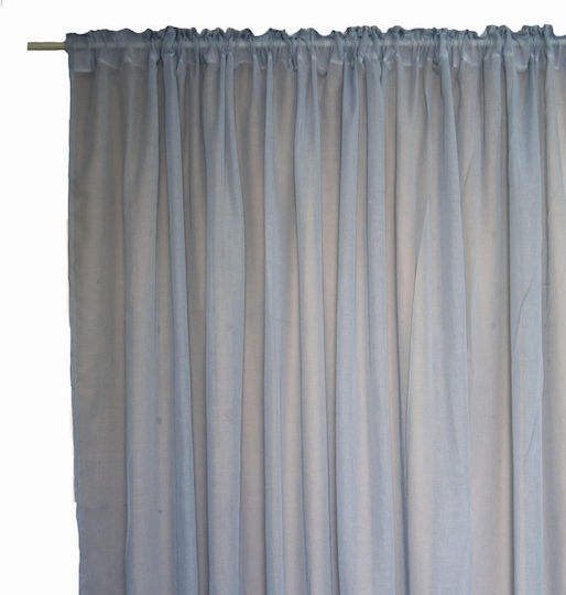 Decocraft Linenlook Pencil Pleat Curtain Light Blue 140x270cm