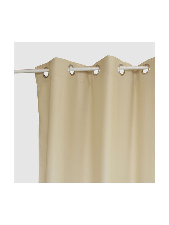 Decocraft Blackout Curtain with Grommets Beige 140x260cm