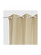 Decocraft Blackout Curtain with Grommets Beige 140x260cm