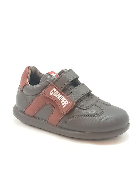 Camper Παιδικά Sneakers με Σκρατς Καφέ
