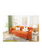 To megalo pazari Throws Set 3 pcs Chenille Orange