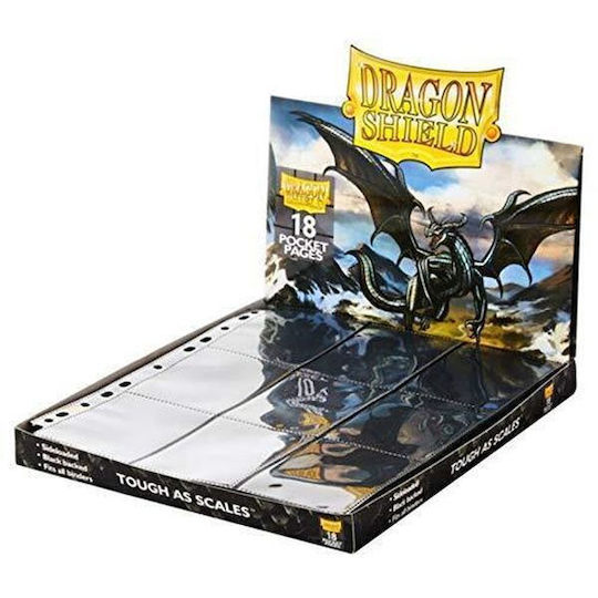 Dragon Shield Pagini 18 Pagini de Card 9-Buzunare Dimensiune Standard 50 Bucăți Transparente
