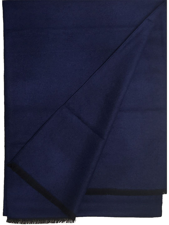 Men's Wool Scarf Navy Blue