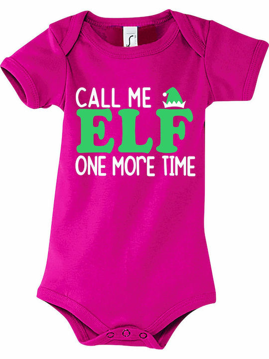 kirikoko Call Me Elf One More Time Christmas Kurzärmelig Fuchsia