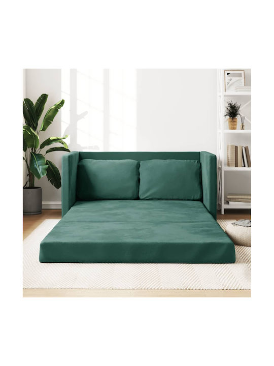 Διθέσιος Καναπές Κρεβάτι Βελούδινος Πράσινος 122x204εκ.