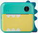 P1 Dinosaur Children's Camera with Thermal Printing Green