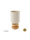 GloboStar Tuvalu Wood Table Lamp for Socket E27 with Beige Shade and Base