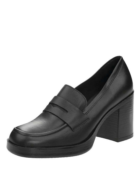 Ragazza Leather Black High Heels