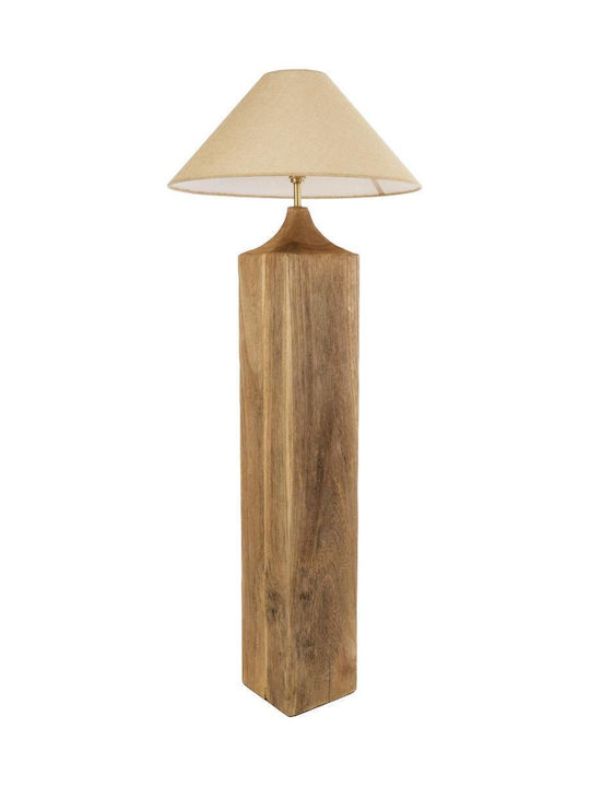 GloboStar Lafrontera Floor Lamp H140xW55cm. with Socket for Bulb E27 Beige