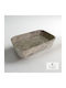 Fossil Επικαθήμενος Νιπτήρας Μαρμάρινος 50x38cm Carrara Nuovo