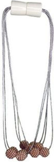 ForHome Tie-Back Snur din Metal Silver-Brown 1buc