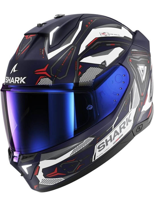 Shark Skwal I3 Linik Mat Blue / White / Red Κράνος Μηχανής Full Face ECE 22.06 1585gr με Pinlock και Sunvisor