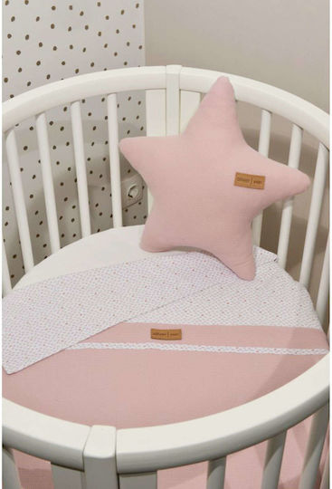 Baby Oliver Κουβέρτα Αγκαλιάς & Λίκνου Ροζ σάπιο μήλο 95x75εκ.