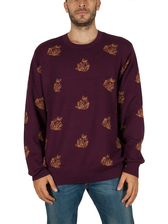 Obey Men's Sweatshirt Eggplant.