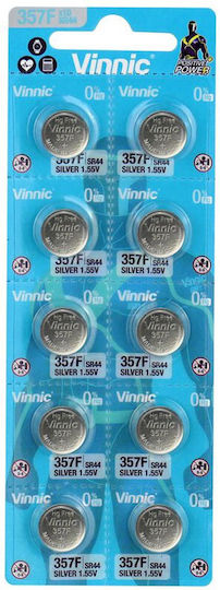 Vinnic 357F Батерия Сребърен оксид За часовници SR44 1.55V 1бр
