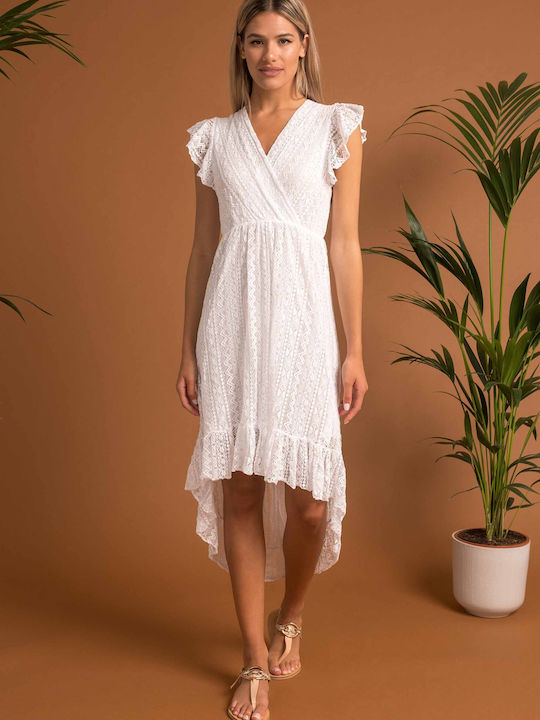 E-shopping Avenue Midi Φόρεμα WHITE